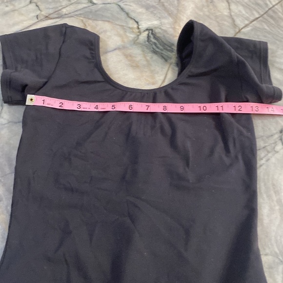 Ballet Beautiful | Black Short-Sleeve Leotard | Pre-loved - Picture 4 of 5